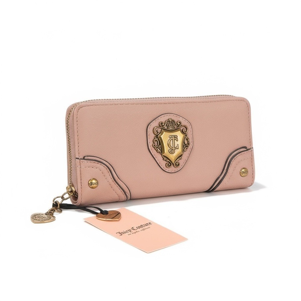 Juicy Couture Romance Gusset Single‎ Zip Around Wallet NWT